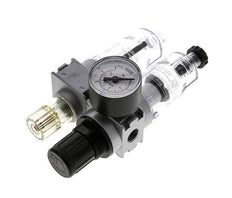 FRL 2-Teilig G1/4'' 700l/min 0.1-3.0bar/1-44psi Semi-Auto 40 mm Manometer Polycarbonat Multifix 0