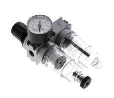 FRL 2-Teilig G1/4'' 700l/min 0.1-3.0bar/1-44psi Semi-Auto 40 mm Manometer Polycarbonat Multifix 0