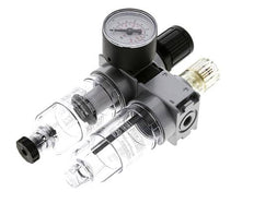 FRL 2-Teilig G1/8'' 700l/min 0.2-6.0bar/3-87psi Semi-Auto 40 mm Manometer Polycarbonat Multifix 0