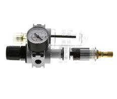 FRL 2-Teilig G1/4'' 700l/min 0.5-10.0bar/7-145psi Auto 40 mm Manometer Polycarbonat Multifix 0