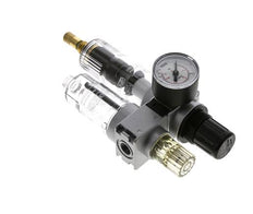 FRL 2-Teilig G1/4'' 700l/min 0.5-10.0bar/7-145psi Auto 40 mm Manometer Polycarbonat Multifix 0