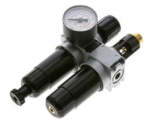 FRL 2-Teilig G1/8'' 700l/min 0.5-10.0bar/7-145psi Semi-Auto 40 mm Manometer Metall Multifix 0