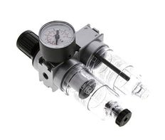 FRL 2-Teilig G1/8'' 700l/min 0.2-6.0bar/3-87psi Semi-Auto 40 mm Manometer Polycarbonat Multifix 0