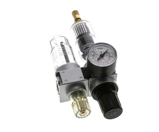 FRL 2-Teilig G1/4'' 700l/min 0.2-6.0bar/3-87psi Auto 40 mm Manometer Polycarbonat Multifix 0