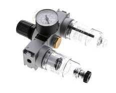 FRL 3-Teilig G1/8'' 750l/min 0.2-6.0bar/3-87psi Semi-Auto 40 mm Manometer Polycarbonat Multifix 0