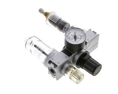 FRL 3-Teilig G1/4'' 750l/min 0.5-10.0bar/7-145psi Auto (Geschlossen Ohne Druck) 40 mm Manometer Polycarbonat Multifix 0