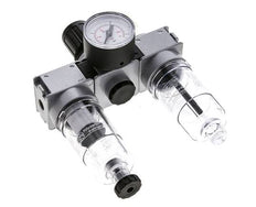 FRL 3-Teilig G1/8'' 750l/min 0.5-10.0bar/7-145psi Semi-Auto 40 mm Manometer Polycarbonat Multifix 0