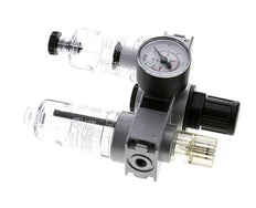 FRL 3-Teilig G1/8'' 750l/min 0.5-10.0bar/7-145psi Semi-Auto 40 mm Manometer Polycarbonat Multifix 0