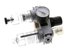 FRL 3-Teilig G1/8'' 750l/min 0.2-6.0bar/3-87psi Semi-Auto 40 mm Manometer Polycarbonat Multifix 0
