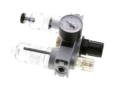 FRL 3-Teilig G1/4'' 750l/min 0.5-10.0bar/7-145psi Semi-Auto 40 mm Manometer Polycarbonat Multifix 0