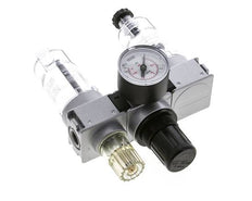 FRL 3-Teilig G1/4'' 750l/min 0.5-10.0bar/7-145psi Semi-Auto 40 mm Manometer Polycarbonat Multifix 0