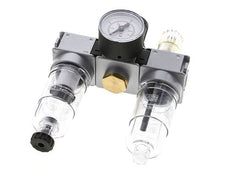 FRL 3-Teilig G1/4'' 750l/min 0.5-10.0bar/7-145psi Semi-Auto 40 mm Manometer Polycarbonat Multifix 0