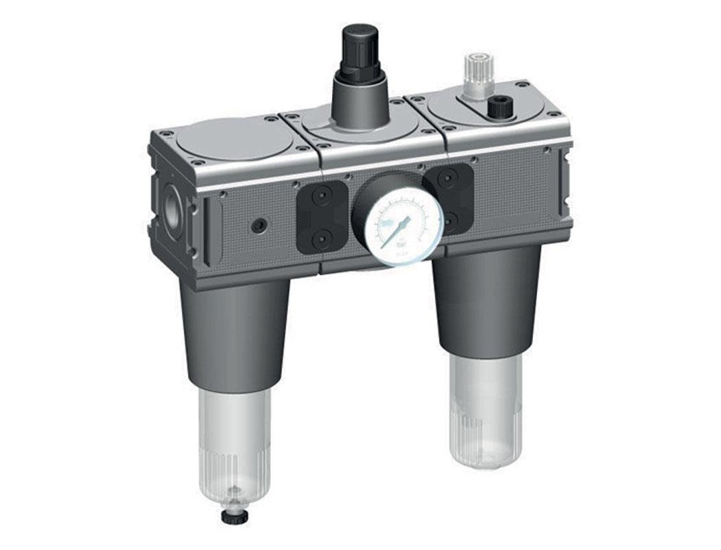 FRL 3-Teilig G3/4'' 13500l/min 0.5-10.0bar/7-145psi Halbautomatisches Zylinderschloss aus Polycarbonat Multifix 5