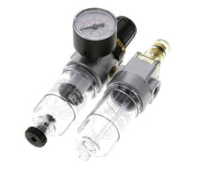FRL 2-Teilig G1/8'' 350l/min 0.5-6.0bar/7-87psi Halbautomatisch Polycarbonat Standard 0