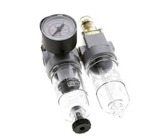 FRL 2-Teilig G1/4'' 350l/min 0.5-10.0bar/7-145psi Halbautomatisch Polycarbonat Standard 0