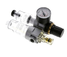 FRL 2-Teilig G1/4'' 350l/min 0.5-16.0bar/7-232psi Halbautomatisch Polycarbonat Standard 0