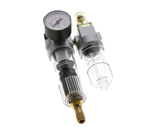 FRL 2-Teilig G1/8'' 350l/min 0.5-6.0bar/7-87psi Auto Polycarbonat Standard 0