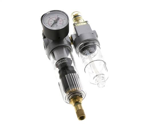 FRL 2-Teilig G1/4'' 350l/min 0.5-16.0bar/7-232psi Auto Polycarbonat Standard 0