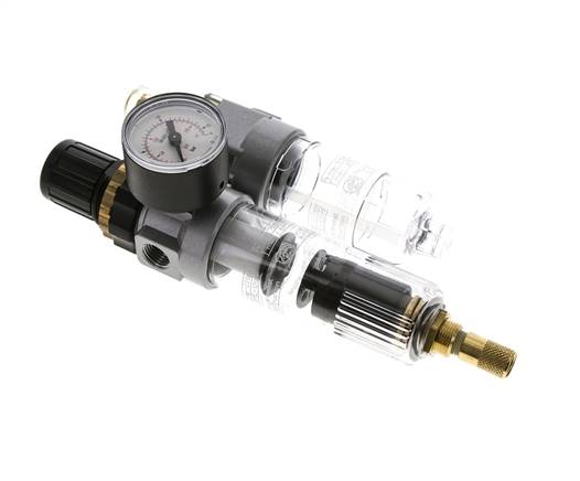 FRL 2-Teilig G1/4'' 350l/min 0.5-10.0bar/7-145psi Auto Polycarbonat Standard 0