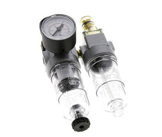 FRL 2-Teilig G1/8'' 350l/min 0.5-10.0bar/7-145psi Halbautomatisch Polycarbonat Standard 0