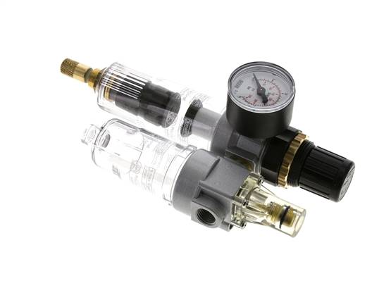 FRL 2-Teilig G1/4'' 350l/min 0.5-16.0bar/7-232psi Auto Polycarbonat Standard 0