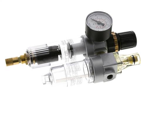 FRL 2-Teilig G1/8'' 350l/min 0.5-6.0bar/7-87psi Auto Polycarbonat Standard 0