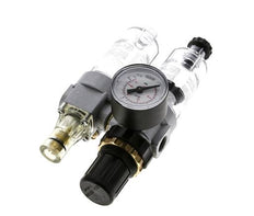 FRL 2-Teilig G1/4'' 350l/min 0.5-10.0bar/7-145psi Halbautomatisch Polycarbonat Standard 0