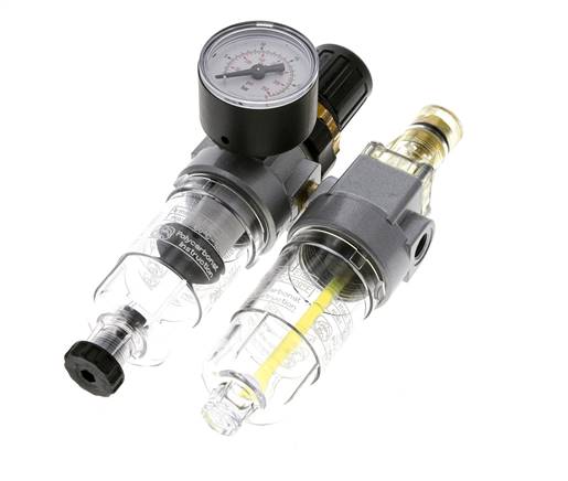 FRL 2-Teilig G1/8'' 350l/min 0.5-16.0bar/7-232psi Halbautomatisch Polycarbonat Standard 0