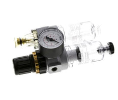 FRL 2-Teilig G1/8'' 350l/min 0.5-10.0bar/7-145psi Halbautomatisch Polycarbonat Standard 0