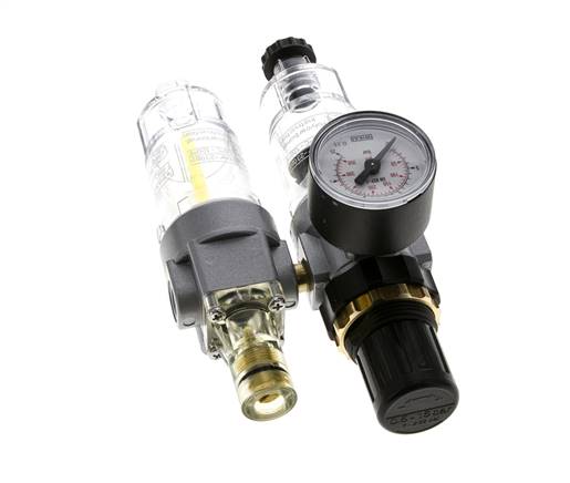 FRL 2-Teilig G1/8'' 350l/min 0.5-16.0bar/7-232psi Halbautomatisch Polycarbonat Standard 0