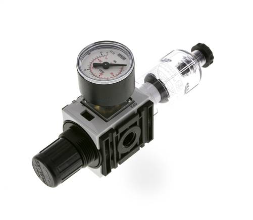Filter-Regler G1/4'' 1000l/min 0.5-10.0bar/7-145psi 40 mm Manometer Futura 0