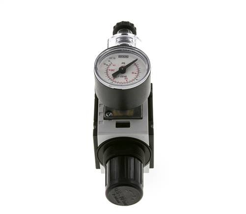 Filter-Regler G1/4'' 1000l/min 0.5-10.0bar/7-145psi 40 mm Manometer Futura 0