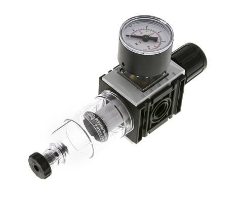 Filter-Regler G1/4'' 1000l/min 0.2-4.0bar/3-58psi 40 mm Manometer Futura 0