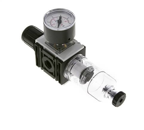 Filter-Regler G1/4'' 1000l/min 0.2-4.0bar/3-58psi 40 mm Manometer Futura 0