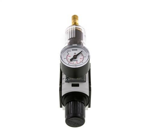 Filter-Regler G1/4'' 1000l/min 0.2-4.0bar/3-58psi 40 mm Manometer Futura 0
