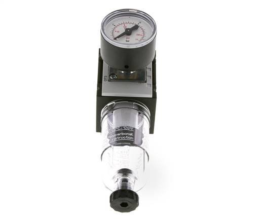 Filter-Regler G1/4'' 1000l/min 0.5-10.0bar/7-145psi 40 mm Manometer Futura 0