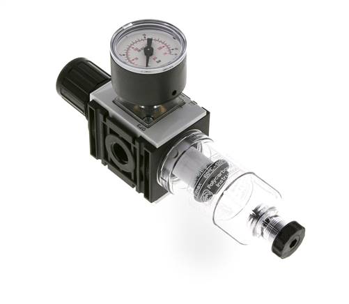 Filter-Regler G1/4'' 1000l/min 0.5-10.0bar/7-145psi 40 mm Manometer Futura 0