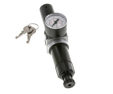 Filter-Regler G1/4'' 1450l/min 0,1-3,0bar/1-44psi 40 mm Manometer Zylinderschloss Multifix 0