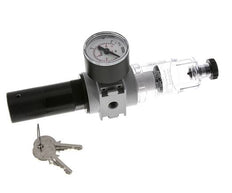 Filter-Regler G1/8'' 1450l/min 0,5-10,0bar/7-145psi 40 mm Manometer Zylinderschloss Multifix 0