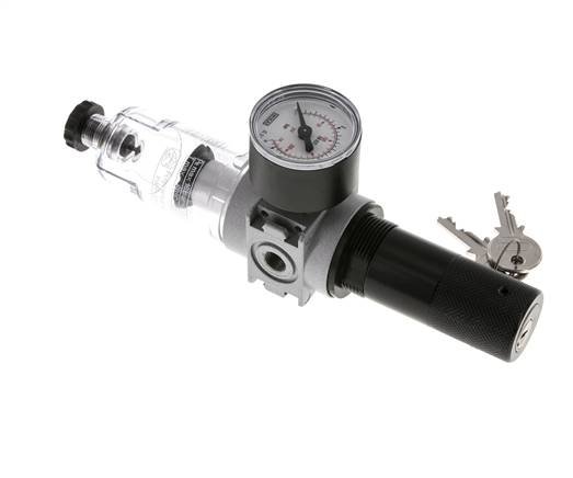 Filter-Regler G1/8'' 1450l/min 0,5-10,0bar/7-145psi 40 mm Manometer Zylinderschloss Multifix 0