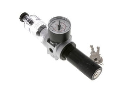Filter-Regler G1/8'' 1450l/min 0,1-3,0bar/1-44psi 40 mm Manometer Zylinderschloss Multifix 0
