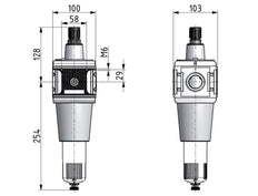 Filter-Regler G3/4'' 15000l/min 0,5-10,0bar/7-145psi Multifix 5