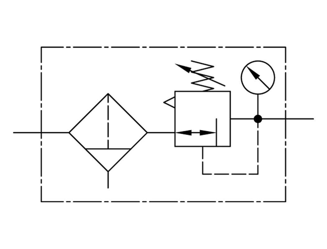 Filter-Regulator G3/8'' 1600l/min 0.2-6.0bar/3-87psi Halbautomatischer Schutzkäfig aus Polycarbonat Multifix 1