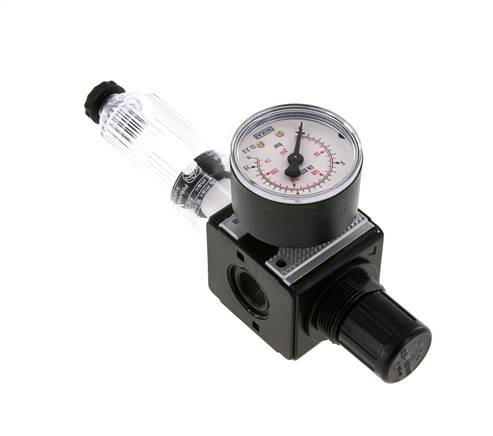 Filter-Regulator G3/8'' 1600l/min 0.5-10.0bar/7-145psi Semi-Auto Polycarbonat Multifix 1