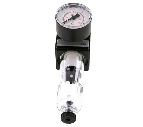 Filter-Regulator G3/8'' 1600l/min 0.5-10.0bar/7-145psi Semi-Auto Polycarbonat Multifix 1