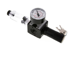 Filter-Regulator G3/8'' 1600l/min 0.1-3.0bar/1-44psi Halbautomatische Zylinder-Verriegelung Polycarbonat Multifix 1
