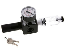 Filter-Regulator G3/8'' 1600l/min 0.1-3.0bar/1-44psi Halbautomatische Zylinder-Verriegelung Polycarbonat Multifix 1