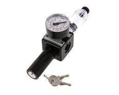 Filter-Regulator G3/8'' 1600l/min 0.2-6.0bar/3-87psi Halbautomatische Zylinder-Verriegelung Polycarbonat Multifix 1