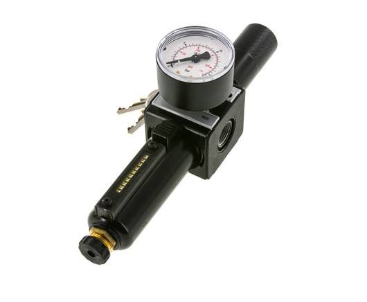 Filterregler G3/8'' 1600l/min 0.5-10.0bar/7-145psi Halbautomatische Zylinder-Verriegelung Metall Multifix 1