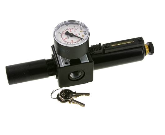 Filterregler G3/8'' 1600l/min 0.5-10.0bar/7-145psi Halbautomatische Zylinder-Verriegelung Metall Multifix 1